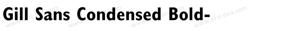 Gill Sans Condensed Bold字体转换